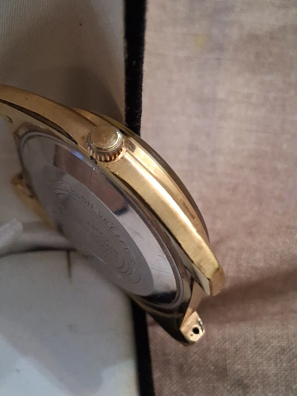 Seiko Gold-Tone Watch with Gold Dial and Day-Date 23 JEWELS Automatic